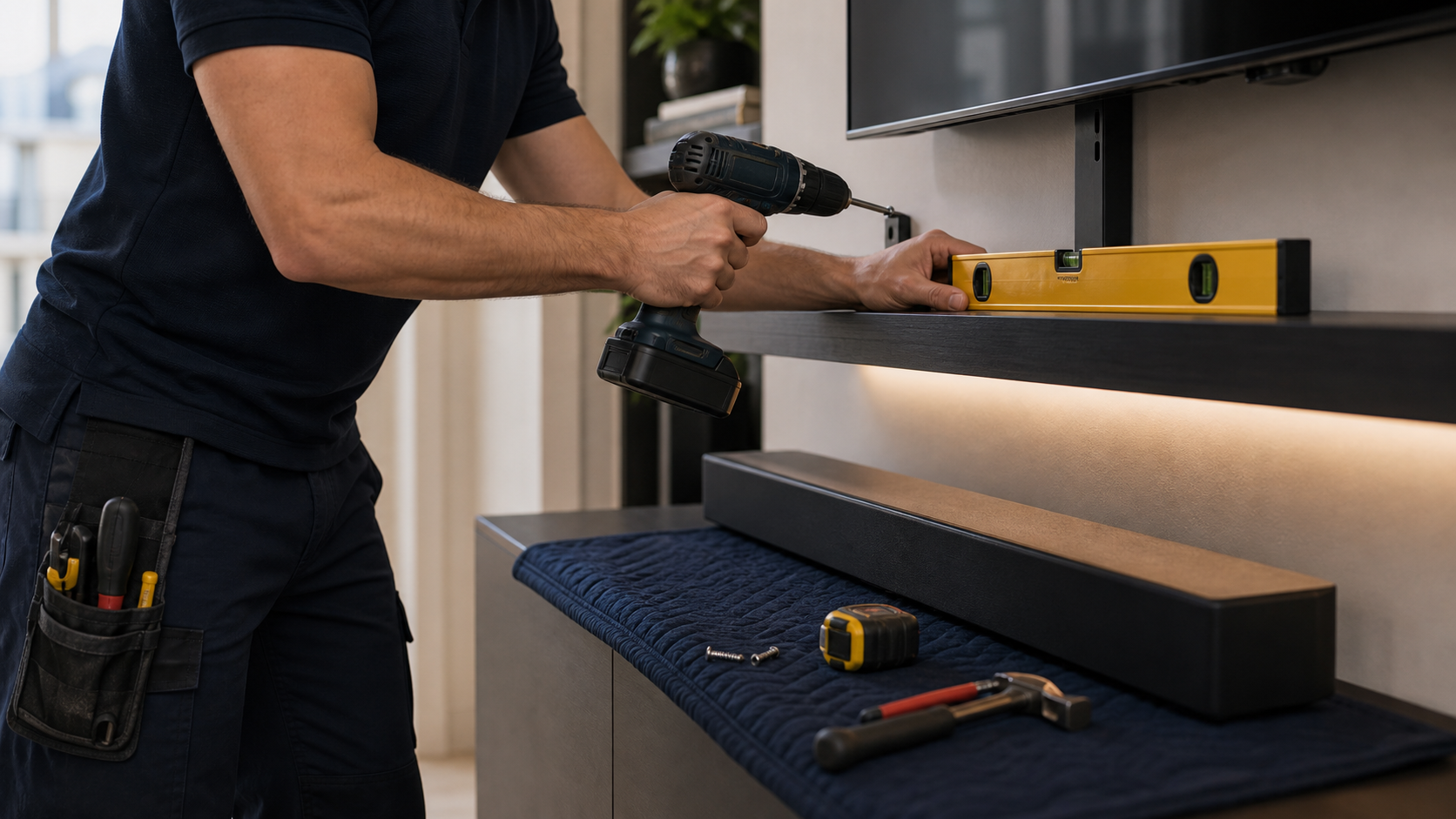 Before condition for How to mount a TV safely on a wall